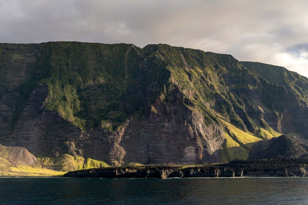 Cliffs and coastline of Tristan da Cunha, the world's most remote inhabited island